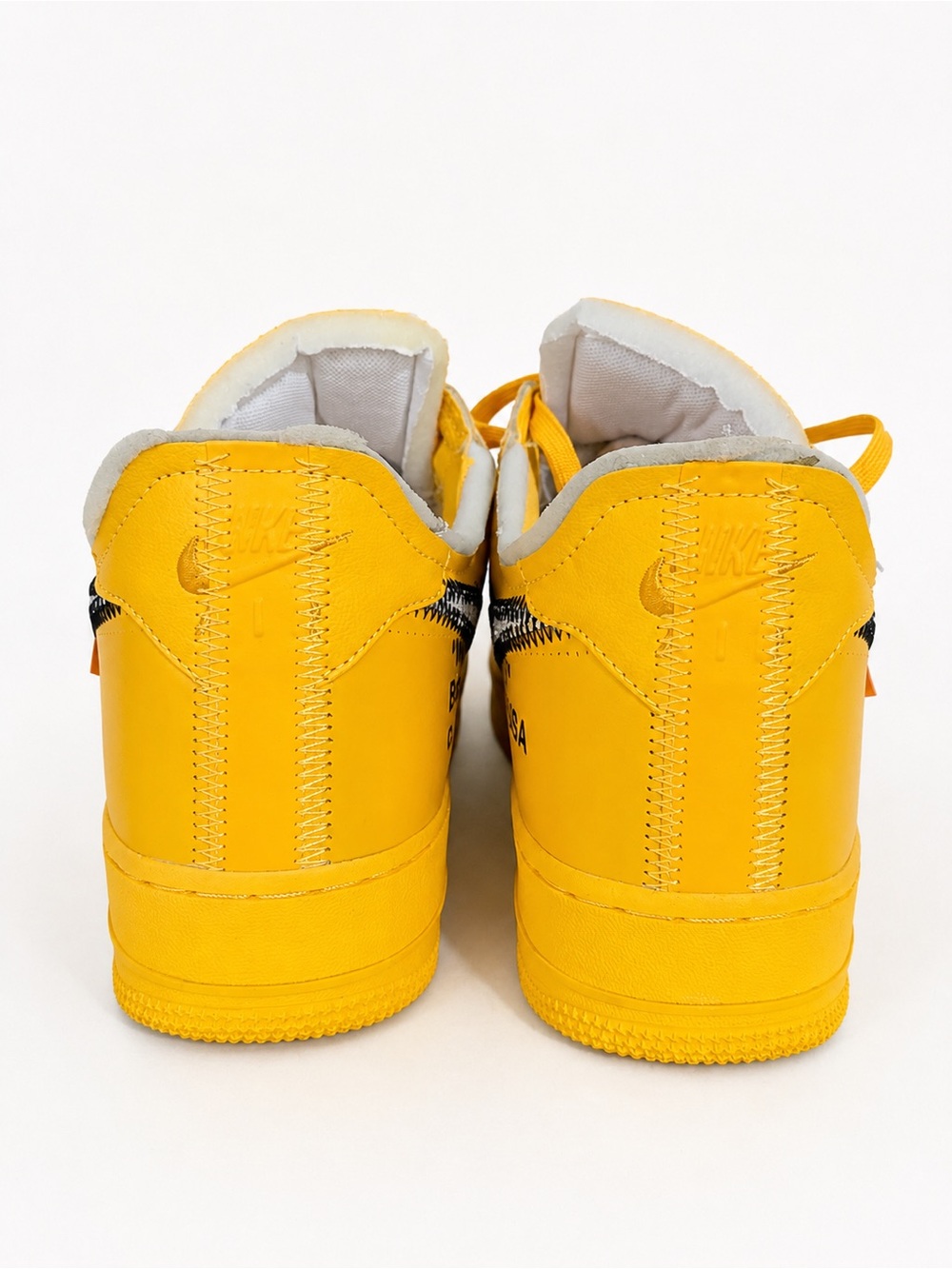OFF-WHITE X NIKE AIR FORCE 1 LOW GOLD LEMONADE SIZE 9.5 - Picture 3 of 7